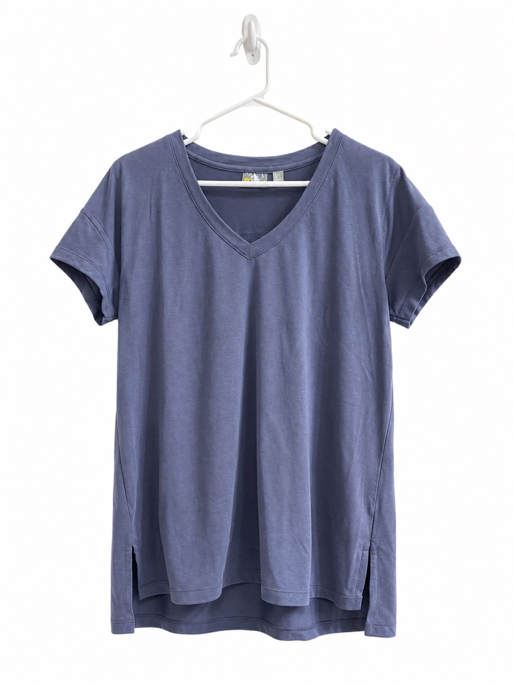 Zella Relaxed V-Neck Short Sleeve Top - Slate Blue